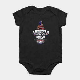 Christmas Tree  American Grown With Dutch Roots - Gift for Dutch From Netherlands Baby Bodysuit